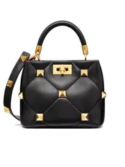 Valentino Garavani Small Roman Stud The Handle Bag in Nappa