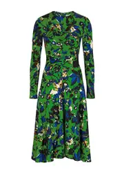 Erdem Floral-print Jersey Midi Dress - Green - 14 (UK14 / L) 14 (UK14 / L)