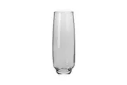 Krosno Halo Cylinder 30cm Glass Flower Vase Plant Holder Display Decor Clear