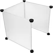 Happyyami 3pcs Cat Litter Box Splash Guard Clear Privacy Screen with Buckles High-sided Litter Box Protector for Easy Cleaning