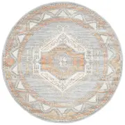 Mayfair Caitlen Grey Aztec Round Rug