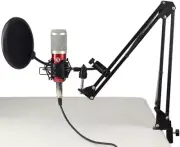 Blastking IP-MIC KIT-RED Condenser Microphone 3 pin XLR Freq Response 20Hz-20kHz