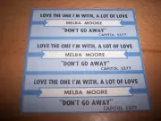 3 Melba Moore Love The One Your With / Don't Go Away Jukebox Title Strips