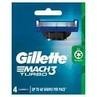 Gillette Mach3 Turbo Men's Razor Blade Refills - 4 Cartridges