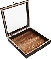Yardenfun Vintage Frame Storage Case with Window Multi Functional Display Box for Dried Flowers Insects Jewelry and Crafts for Home Decor and