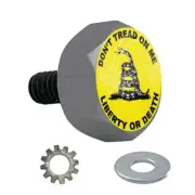 Gunmetal Gray - Billet Aluminum Hex Seat Bolt for Harley - US Don't Tread on Me