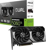 ASUS Dual GeForce RTX 5060 Ti 16GB GDDR7 OC Edition (PCIe 5.0, 16GB GDDR7, DLSS 4, HDMI 2.1b, DisplayPort 2.1b, 2.5-Slot Design, Axial-Tech Fan Design, 0dB Technology)