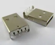 10Pcs USB Type 4pin A male socket Connector PCB Socket Right Angle 90 Degreee