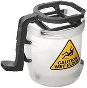 Oates Duraclean Plastic Roller Mop Bucket, 15 litre Capacity, White