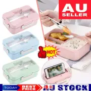 3 Compartment Lunch Box Leakproof Food Container Bento Storage Box Kids & AdulVN