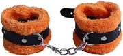 Mineens Handcuffs Sexy Toy,Orange Plush Handcuffs,Novelty Animals Costume Party Accessory Role-Playing Accessories,Sexy Plush Handcuffs Set Suitable For Couple Role-Playing Party Supplies