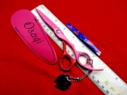 Osaqi_2 Colors 6" Hairdressing Hair Scissors with KEY + Tweezers