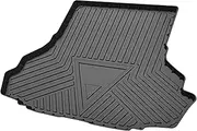 X AUTOHAUX Flat Face Cargo Liner Rear Trunk Mat Trunk Cargo Luggage Boot Tray Mat Stripes and Triangles Pattern for Ford for Mustang 2015-2022 Anti-Slip