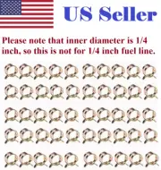 50pcs 1/4" 6mm (ID) Spring clip Fuel Oil Line Silicone Vacuum Hose Clamp
