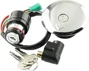 Ignition Key Switches for Suzuki GN125 1982-2001 Fuel Tan Motorcycle Ignition Switch Fuel Gas Cap Seat Lock Key Kit Ignition Barrel Key Switch