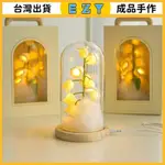 [EZY]台灣出貨 手作成品 DIY成品 編織 手工鈎織鈴蘭小夜燈花束成品USB插電池兩用母親節高端禮品毛綫花