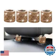 BELOMI 4 Pack Car Headrest Collars, Bling Car Head Rest Collars Rings Decor,