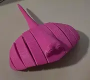 Articulated Stingray Fidget Toy, Pink, Stress Relief and Focus Aid