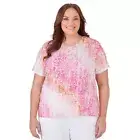 ALFRED DUNNER "PARADISE ISLAND" OMBRE MEDALLION TOP WITH LACE SIZE 3X NWT