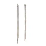 Culturesse Opal Diamantes Silver Plating Long Drop Earrings For Pierced Ears