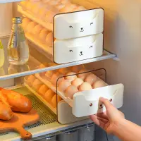 在飛比找蝦皮購物優惠-雞蛋收納盒 冰箱收納盒 雞蛋盒抽屜式冰箱保鮮雞蛋收納盒家用廚
