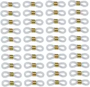 [Gatuida] 100Pcs Adjustable Golden Silicone Eyeglass Chain Fixing Rings Non Slip Holders for DIY Spectacle Accessories Durable and Wearproof for Custom Eyewear