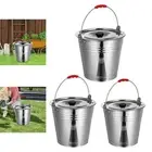 Ice bucket, stainless steel bucket with lid, milk can, easy to clean, cooling