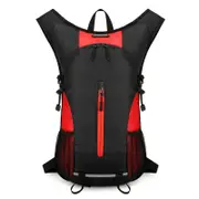 GGP Black And Red Patchwork Style Lightweight Outdoor Cycling Backpack Durable And Water Resistant Oxford Fabric, Large Capacity Sports Hiking Bag, Unisex Design