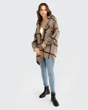 [Belle & Bloom] River's Edge Plaid Shacket - Oat Plaid