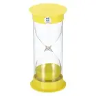 60 Min Sand Timer, Round with Plastic Cover, Count Down Sand Clock Glass Yellow