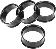 [WESIEVYA] Set of 4 Acrylic Ear Gauges Stretchers Expanders Ear Tunnels Smooth Surface for Women Men Safe and Easy to Wear