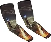 [FHEDVBN] Chicago City Arm Sleeves Compression Arm Covers for Men Women Outdoor Sun Sleeves Cooling Sports Sleeve, Black