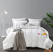 200GSM White Duck Down Feather Summer Quilt Doona Duvet Blanket (Single)