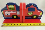 Wooden Fire Engine Theme BookEnds .NEW
