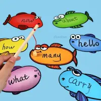 在飛比找蝦皮購物優惠-🎈禮袋🎈釣魚玩具兒童英語課堂游戲教具磁性釣竿玩具親子互動識字