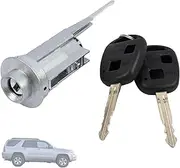 Ignition Lock Cylinder Switch with 2 Keys Compatible with Toyota Sequoia 2001-2007/ Tundra 2003-2006/ Fj Cruiser 2007-2014 and More, Replace 89703-33070 69052-34040