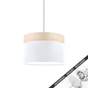 Snap Lighting Pierce Wide Fabric Downlight to Pendant Light Conversion Kit White Large