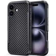 Tough On iPhone 16 Plus Case Iron Shield with MagSafe Carbon Fiber