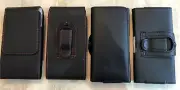 For Poco M4 Pro Poco X4 Pro 5G, Black Leather Belt Clip Loop Case Pouch Holster