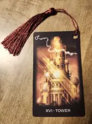 The Tower- Dream Tarot Bookmark Oracle Card Art Deck Gift, Purified & Charged