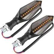 Indicators Flowing Turn Signal 1 Pair Sequential Flowing Yellow Motorcycle LED Turn Signal Light Indicator Lamp Blinker 12V For YZF R1 R6 R6S MT DRZ400 Turn Signal Indicator
