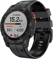 Abanen Quick Fit Silicone Watch Bands for Garmin Fenix 8 51mm / Fenix 7X / Fenix 6X / Fenix 5X / Instinct 2X,Soft Sport Bicolor Waterproof Wristband Strap for epix Pro 51mm,Tactix 7 Pro