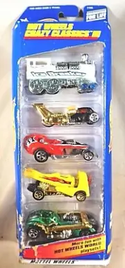1998 Hot Wheels CRAZY CLASSICS III 5 Pack RailRodder/WhattaDrag/SkullRider/Dogfi