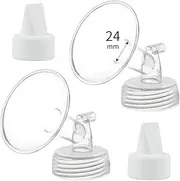 Momstouch 24mm Flange and Duckbill Valve Compatible with Spectra S1 S2 9 Plus Breastpump Replacement to Spectra Pump Parts, Not Original, Replace Spectra Accessories.