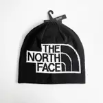 美國百分百【全新真品】THE NORTH FACE 帽子 針織 毛線帽 TNF 毛帽 大LOGO 黑色 CF98