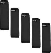 (Black) - Cosmos 5 PCS Black Colour Comfort Neoprene Handle Wraps/Grip for Travel Bag Luggage Suitcase