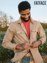 FatFace Filey Brown Long Sleeve Plain Shirt (E81961) | $120