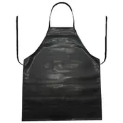 Kitchen Chef Butcher Cooking Black Vinyl Bib Apron Waterproof