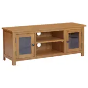TV Cabinet 110x35x44 cm Solid Oak Wood vidaXL