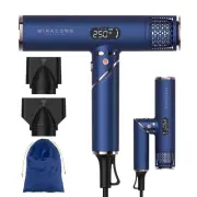 MIRACOMB Foldable Travel Hair Dryer, Powerful Ionic Blow Dryer Pro with Brush...